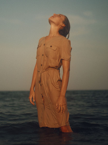 Brown modern dress
